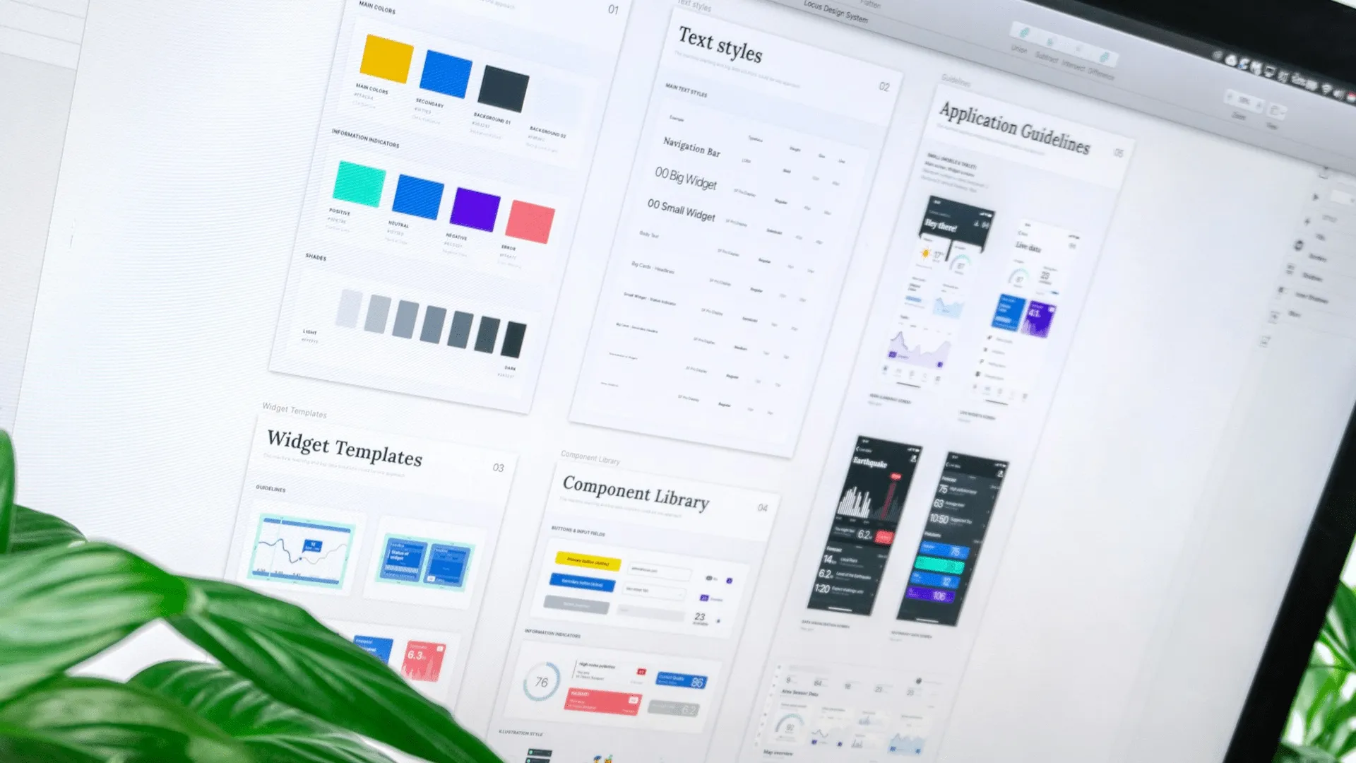 Visual representation of a design system