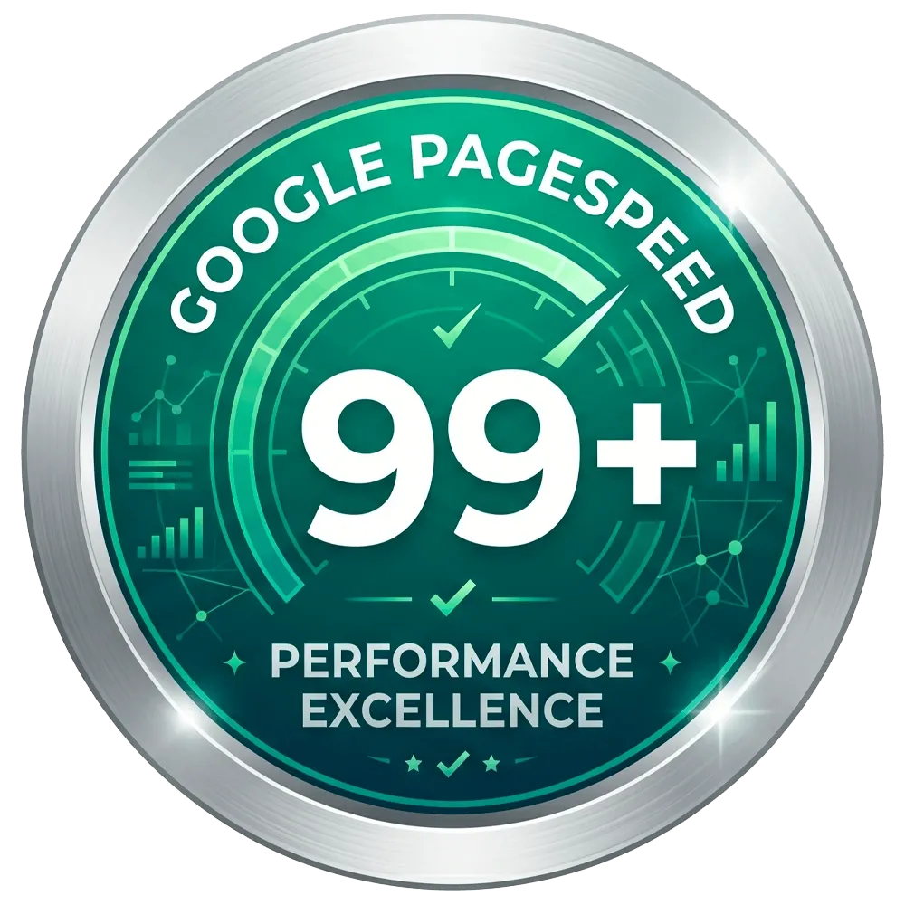 Google PageSpeed 99+ Score Badge